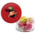 Twist Top Container With Red Cap Filled With Conversation Hearts